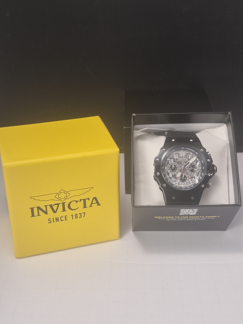 Invicta Men's Black Skeleton Dial Watch